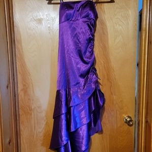 Spaghetti strap purple dress